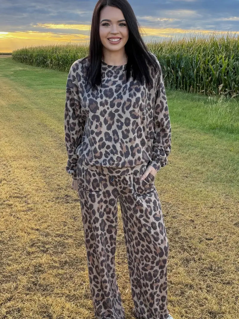 Spotted Wild Sweater Top