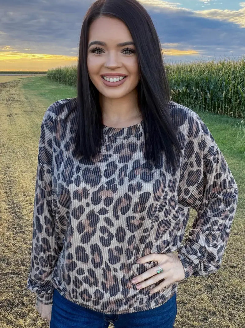 Spotted Wild Sweater Top