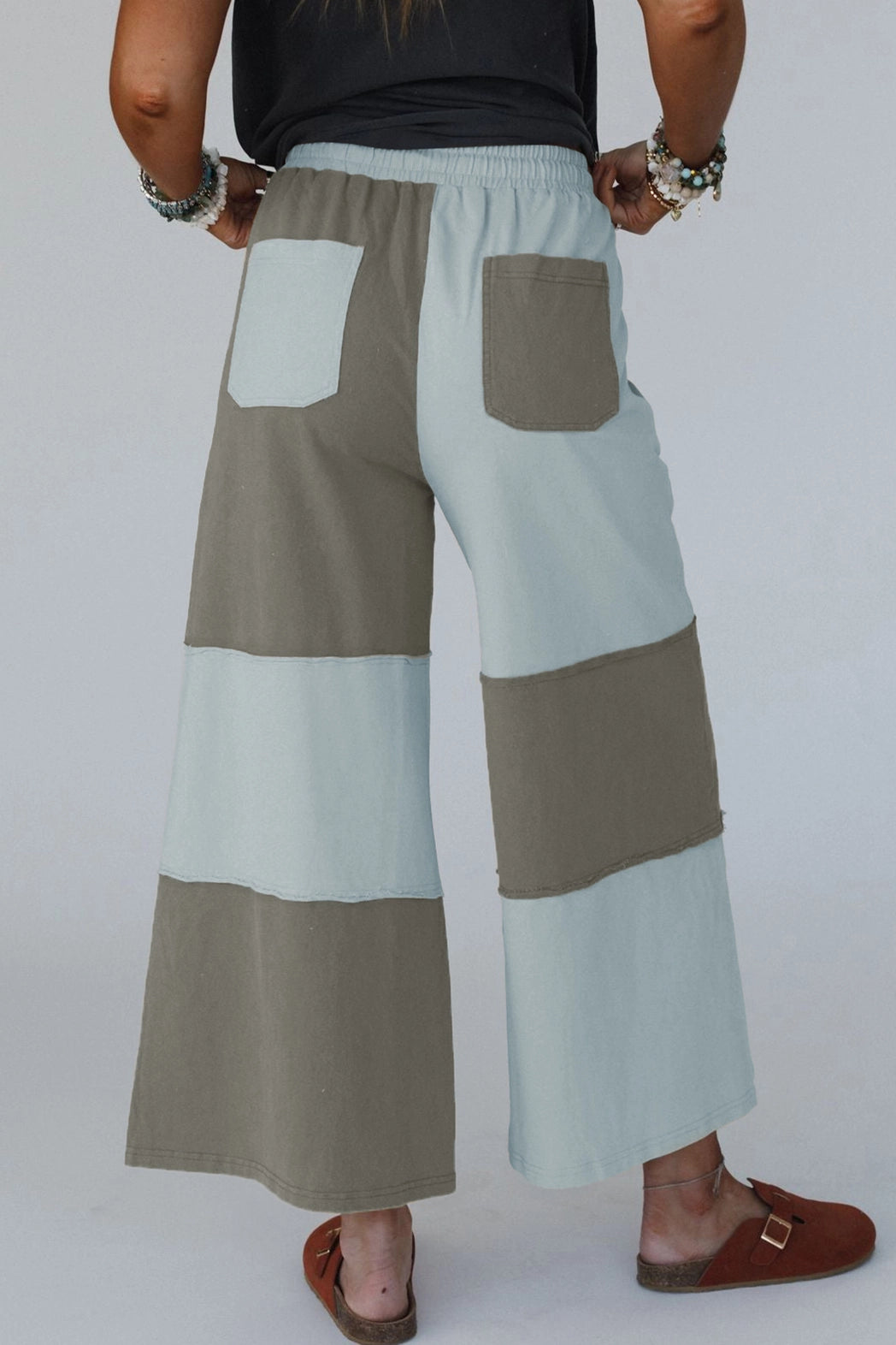 Piece by Piece Patchwork Pants - Blue