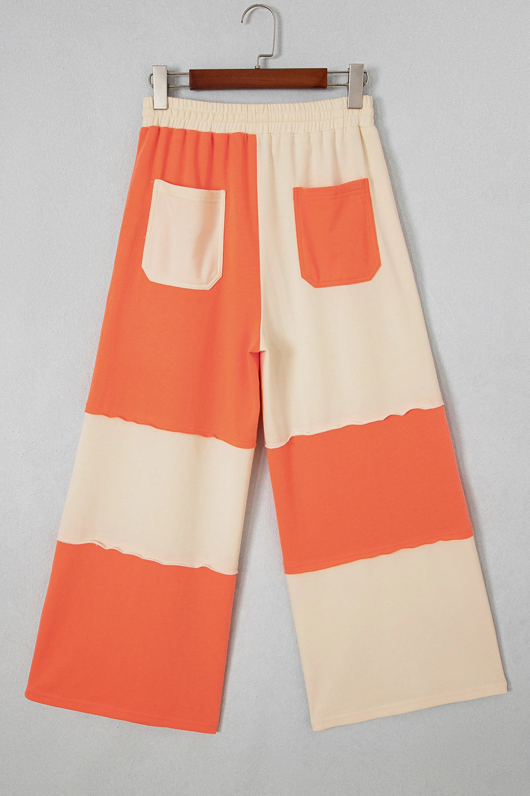 Piece by Piece Patchwork Pants – Orange/Cream