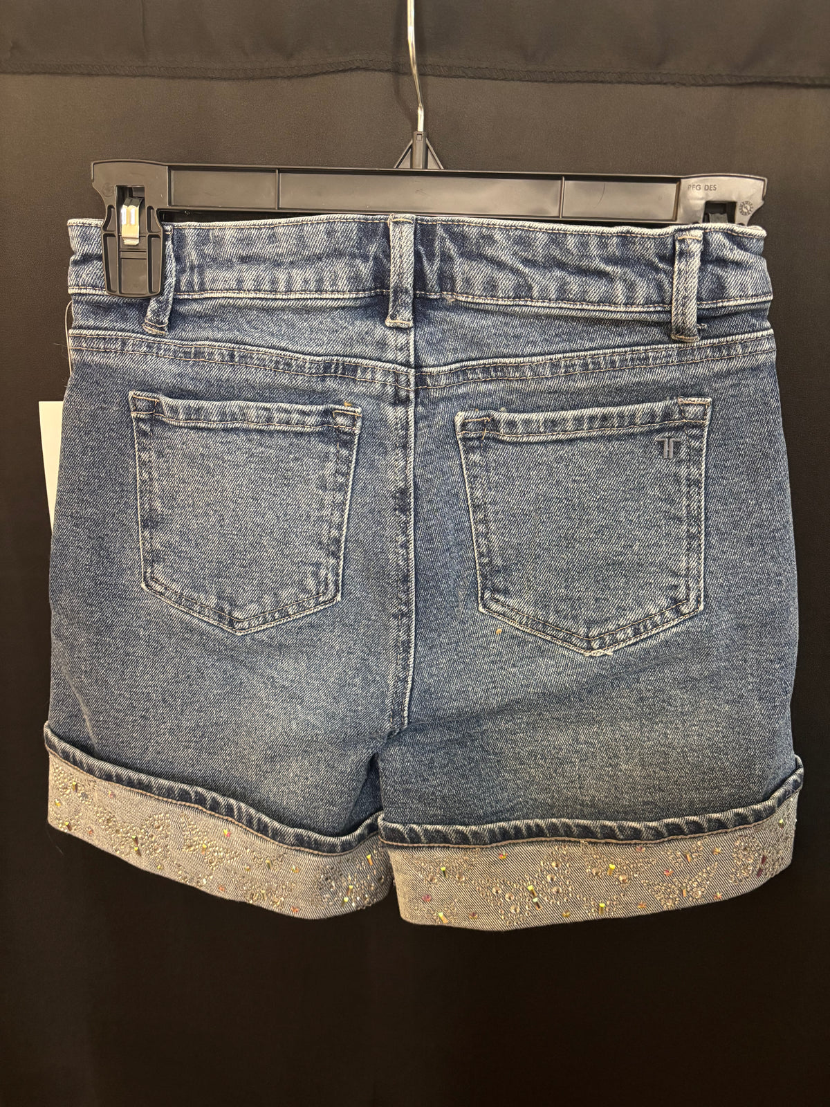 Resale - Tractr Rhinestone Butterfly Cuff Denim Shorts – Youth 10 – NWT