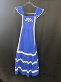 Resale - EttaVee Blue Cross-Back Cotton Maxi Dress – Youth 10 – NWT