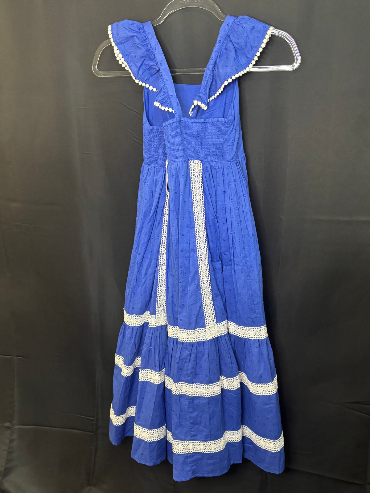 Resale - EttaVee Blue Cross-Back Cotton Maxi Dress – Youth 10 – NWT