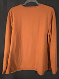 Resale - d&co essentials Women's Burnt Orange Long Sleeve Crewneck Knit Top — Size XL, Soft Relaxed Pullover