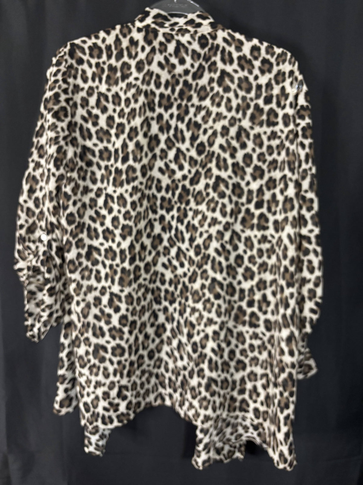 Resale - Investments Petites Leopard Cardigan — Sheer — PXL