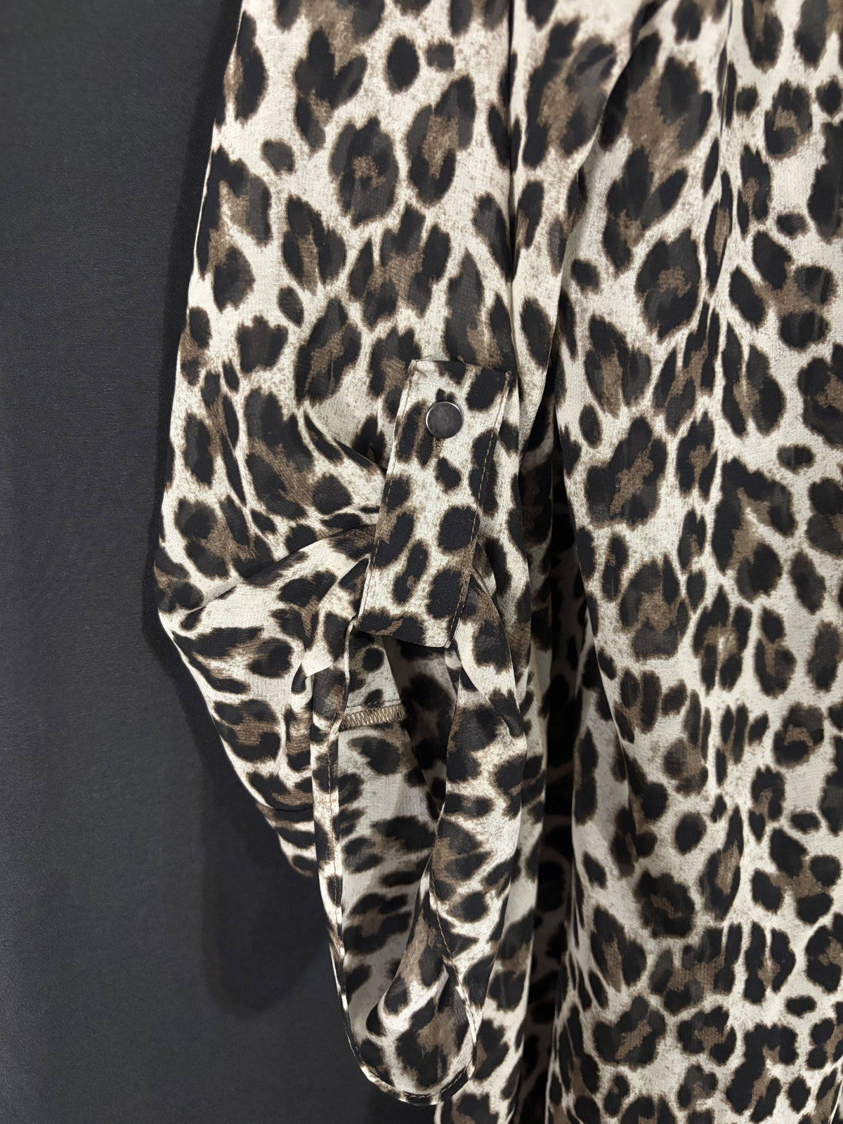 Resale - Investments Petites Leopard Cardigan — Sheer — PXL