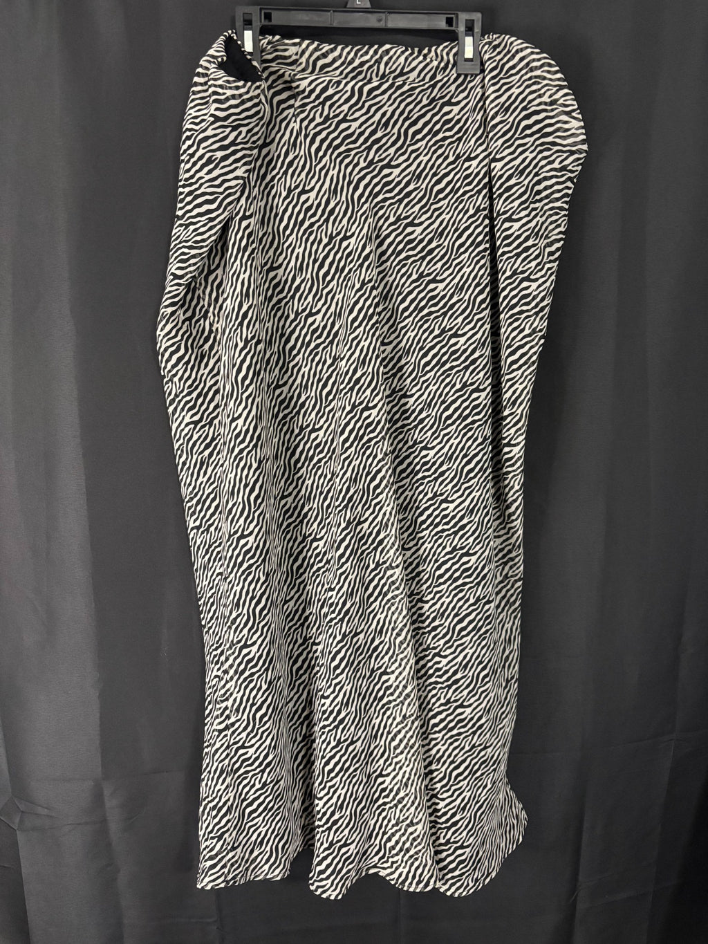 Resale - Cato Zebra Print Skirt — Black & White — Women's 18/20W
