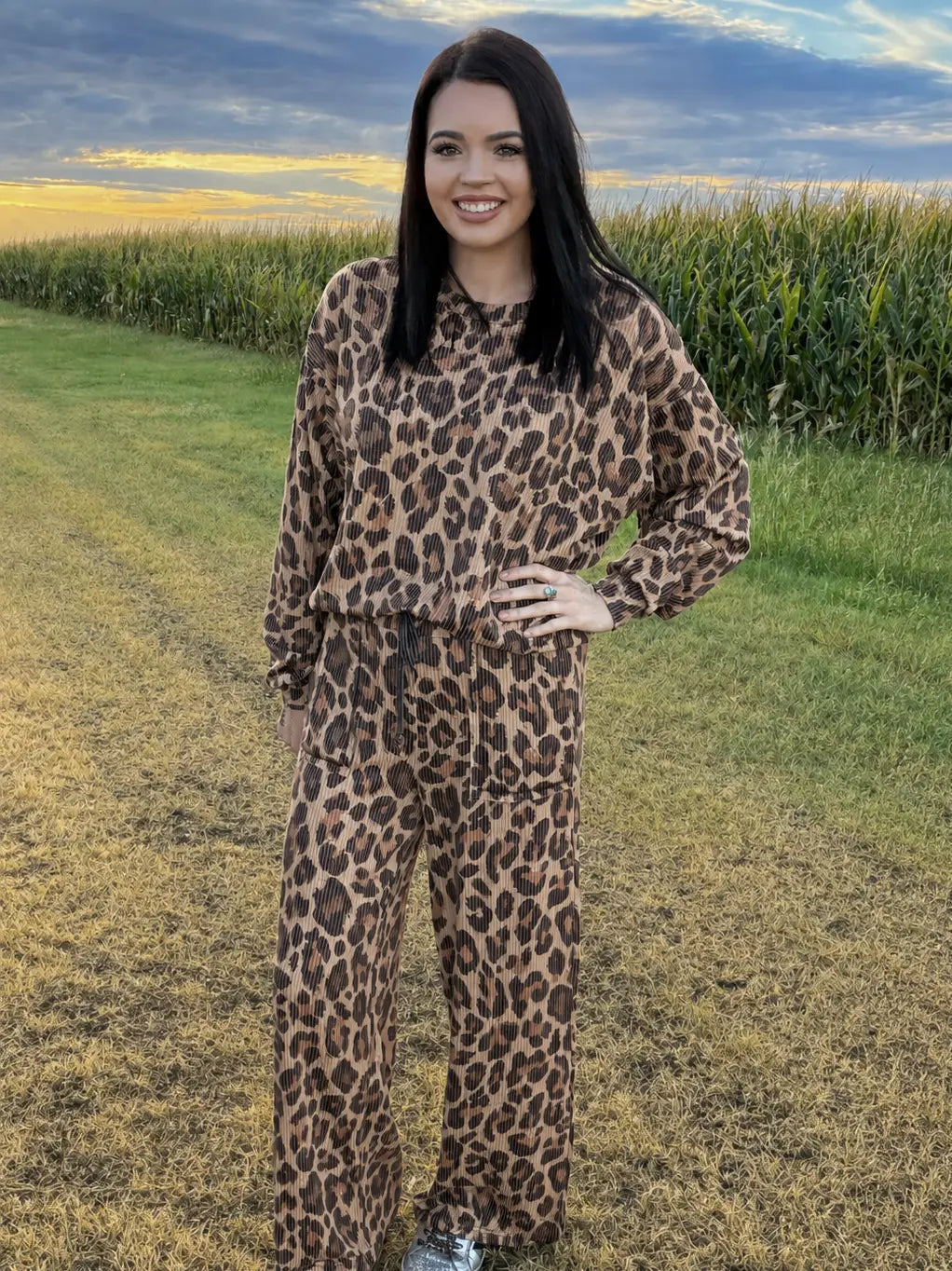 Spotted Wild Sweater Top