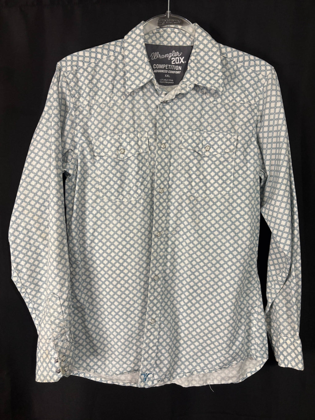 Resale - Wrangler 20X Competition Western Shirt — Pearl Snap — Youth XXL
