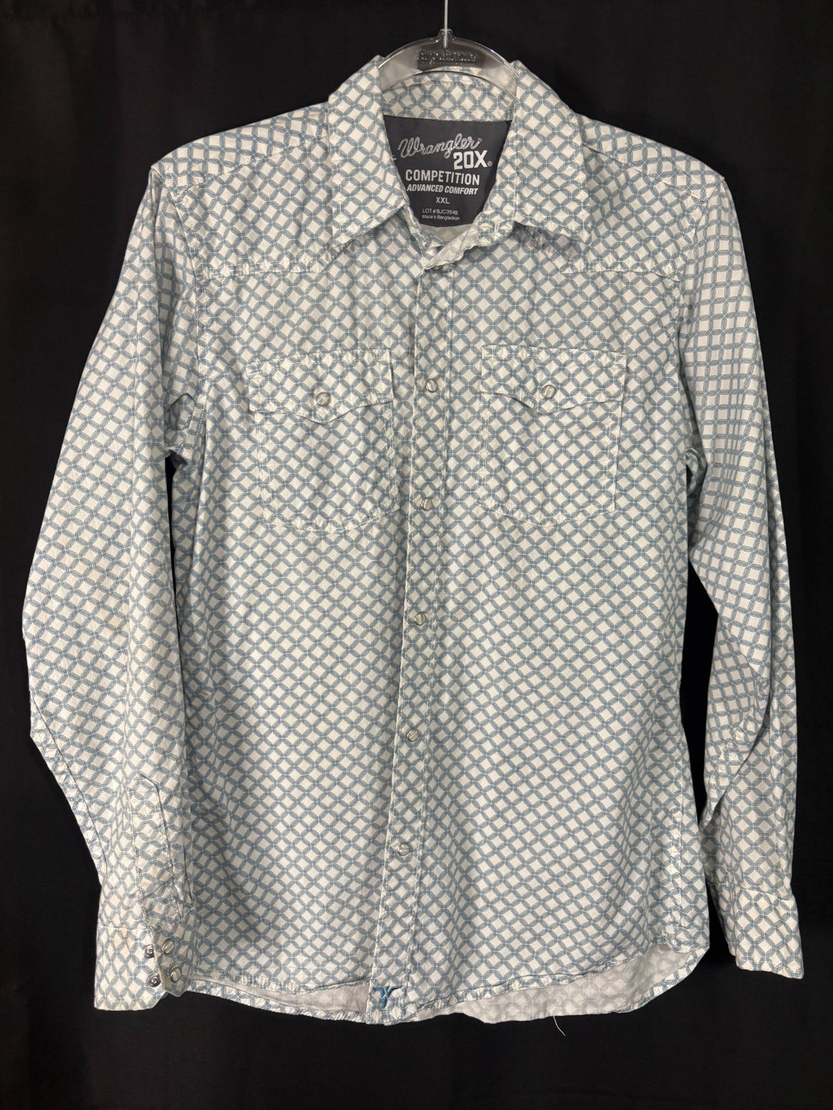 Resale - Wrangler 20X Competition Western Shirt — Pearl Snap — Youth XXL