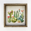 Colorful Cactus Bloom Framed Art Print