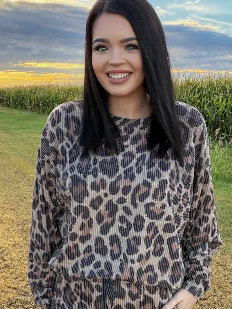 Spotted Wild Sweater Top