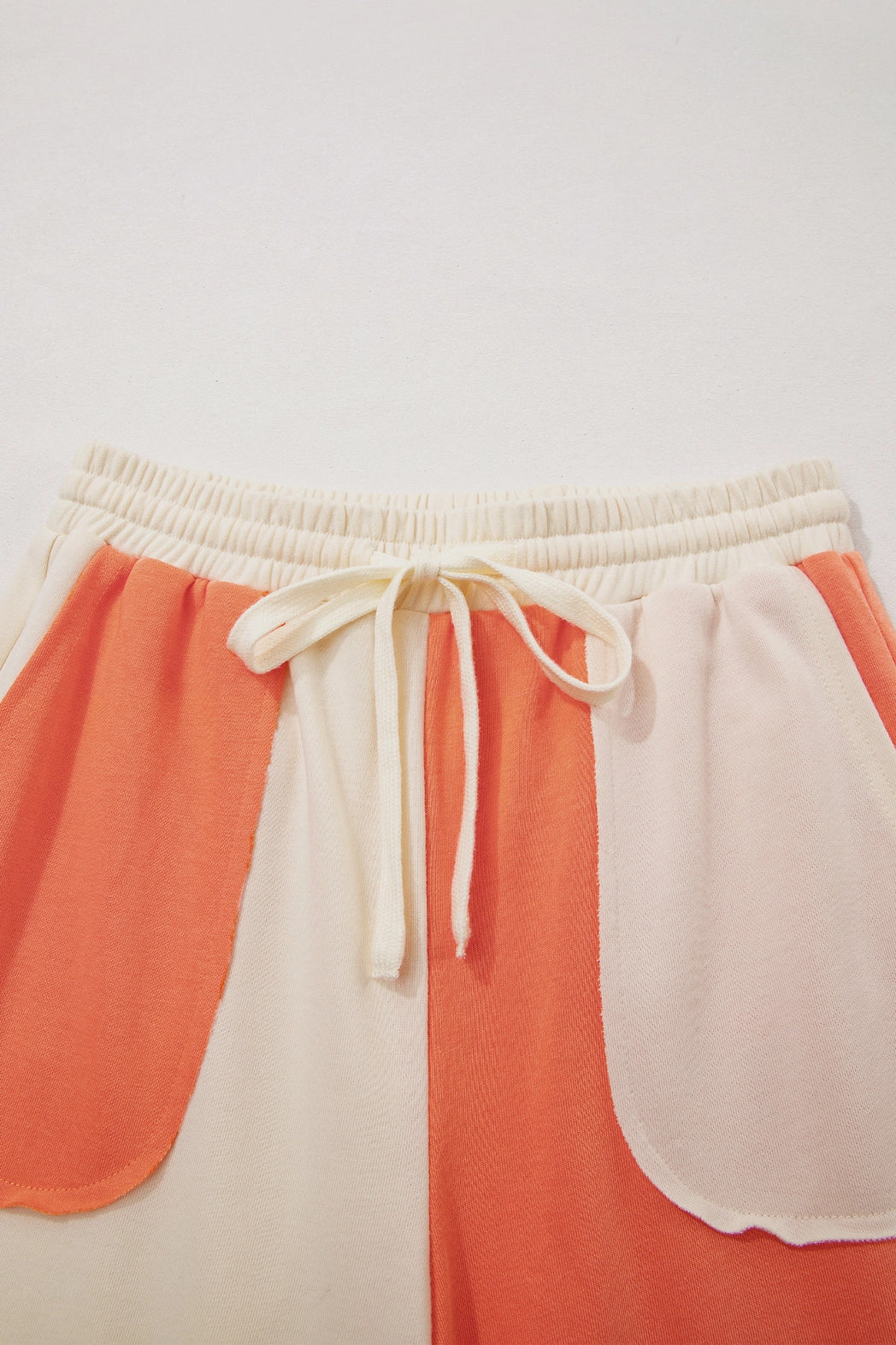 Piece by Piece Patchwork Pants – Orange/Cream