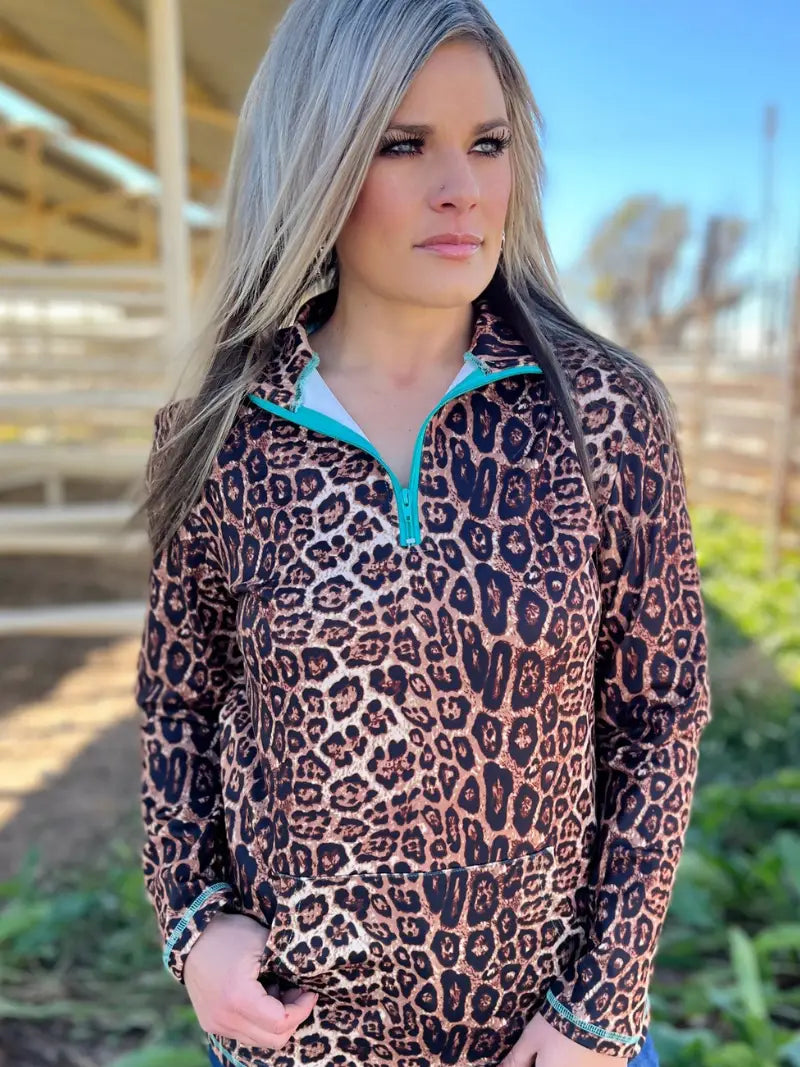 Hear Me Roar Leopard Print Pullover